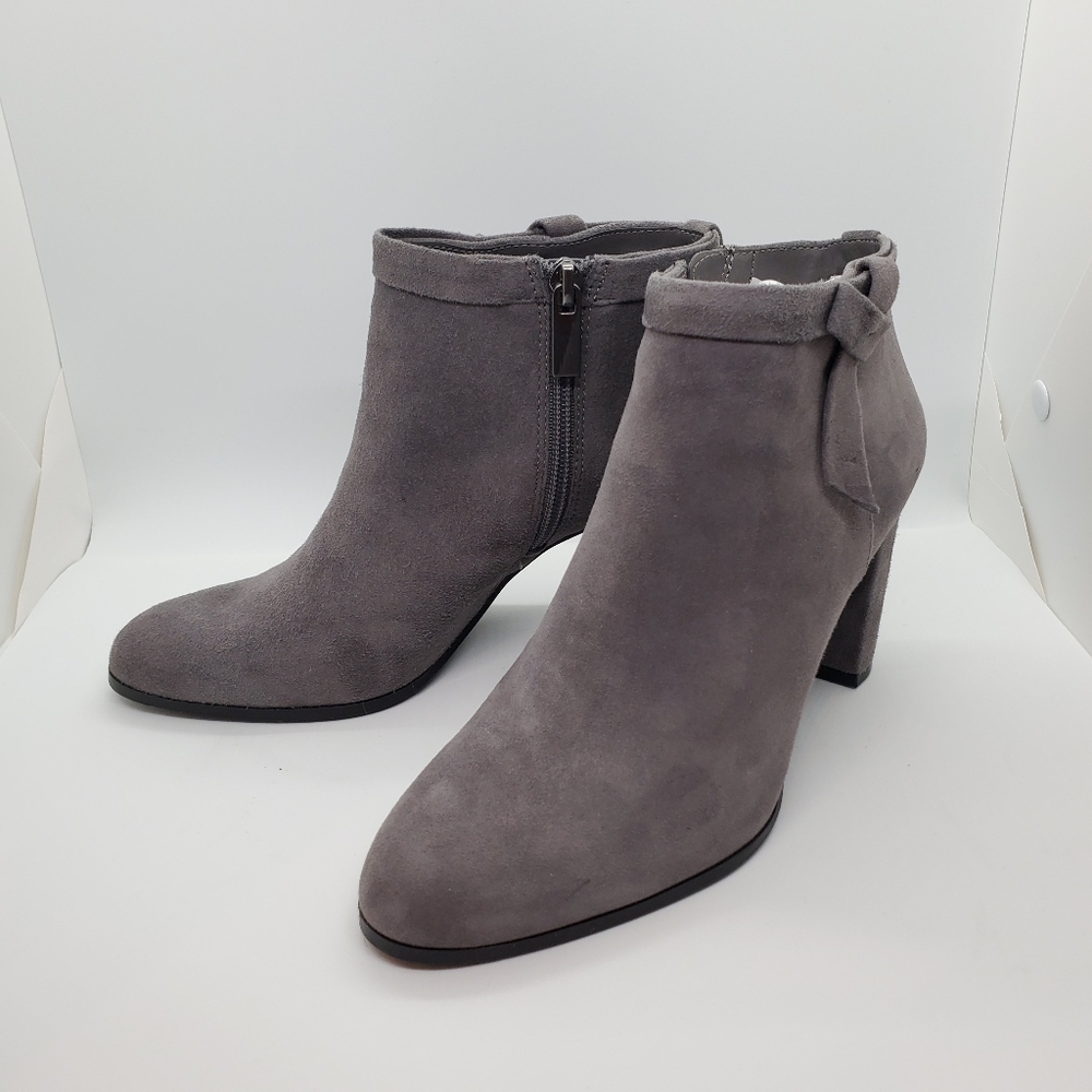 Grey Heeled Ankle Boots